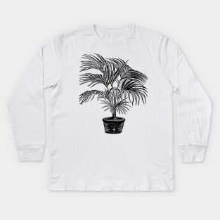 Houseplant Palm Plant Botanical Leaves Kids Long Sleeve T-Shirt